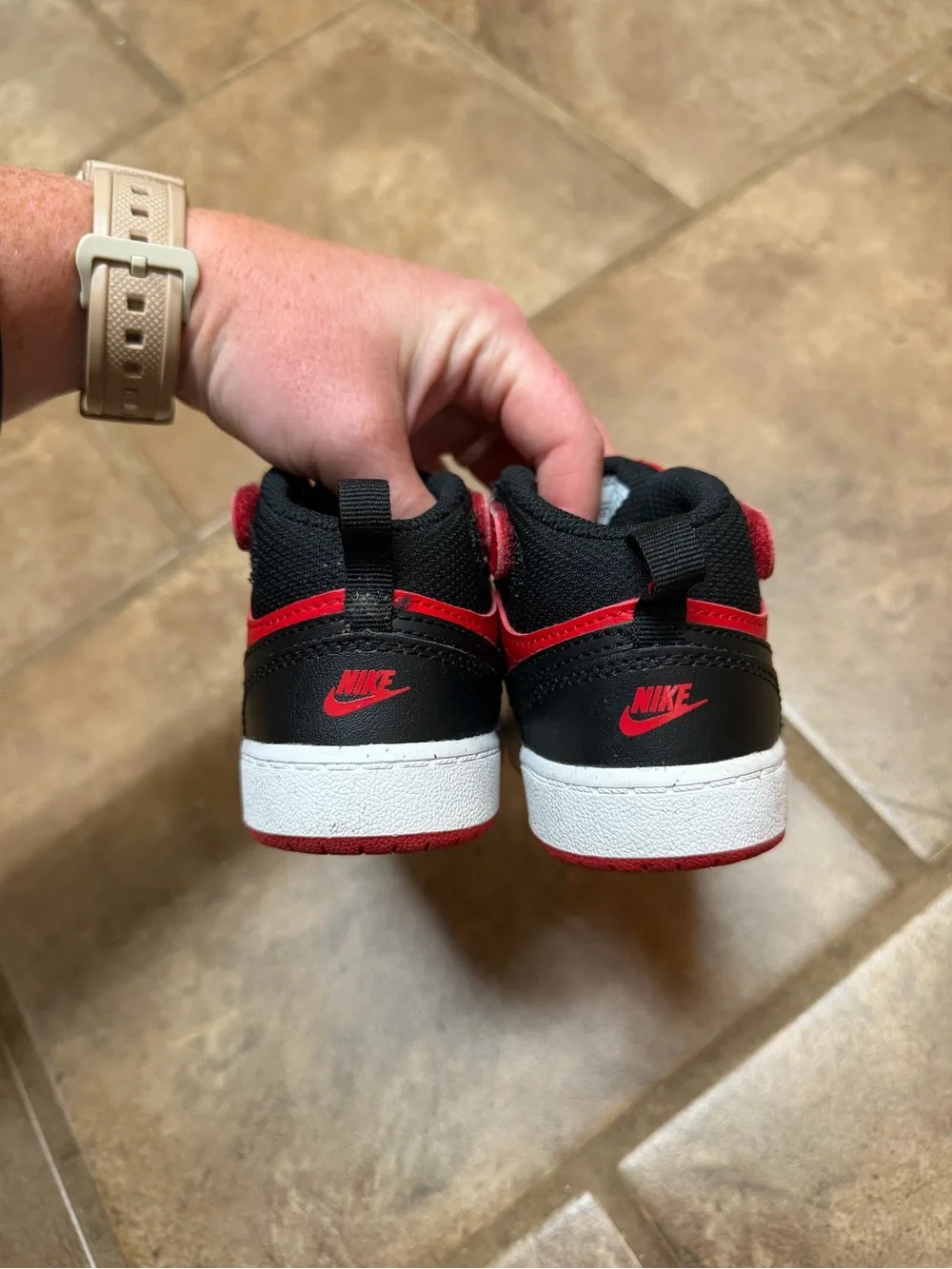 Nike Red & Black Toddler High-Top Sneaker
